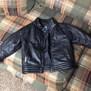 Toddler boy leather jacket